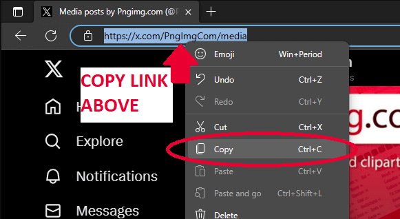 How to copy links in X / Twitter